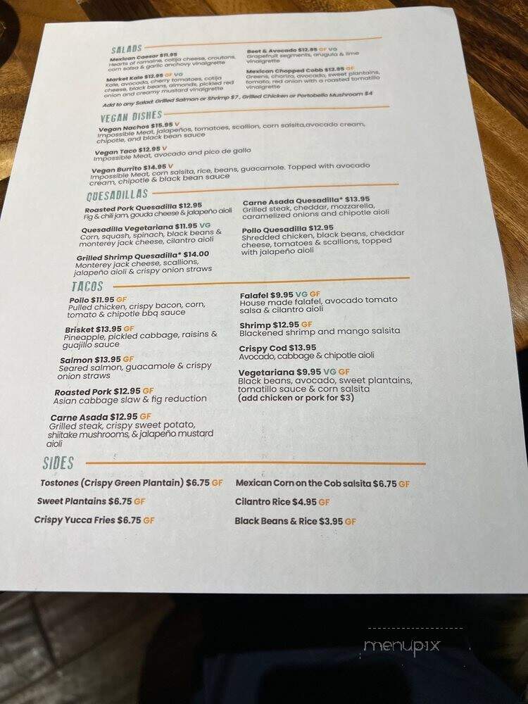 Mesa Modern Mexican - Easton, PA menu_pic