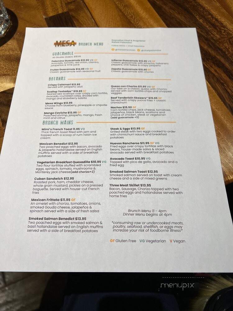 Mesa Modern Mexican - Easton, PA menu_pic