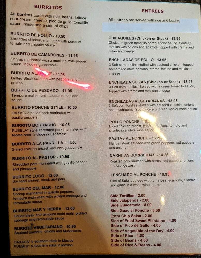 Ponche Taqueria & Cantina - New York, NY menu_pic
