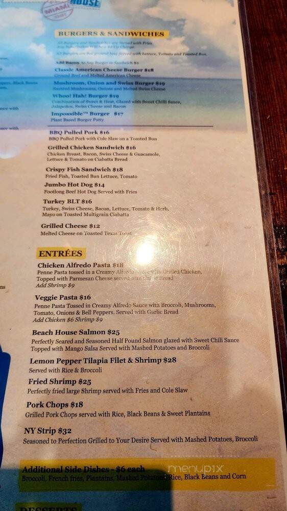 Corona Bar Grill - Miami, FL menu_pic
