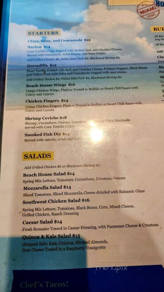 Corona Bar Grill - Miami, FL menu_pic