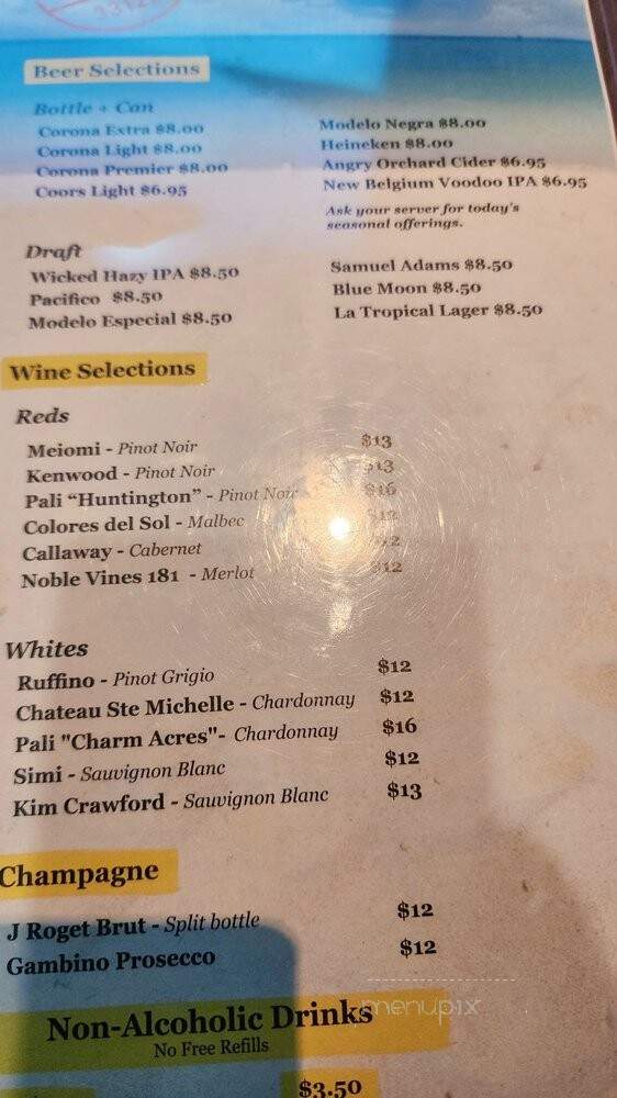 Corona Bar Grill - Miami, FL menu_pic
