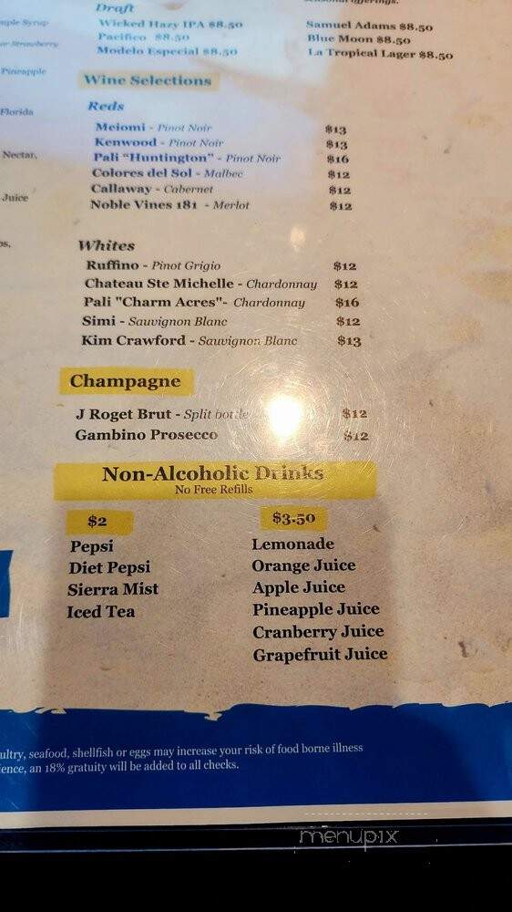 Corona Bar Grill - Miami, FL menu_pic