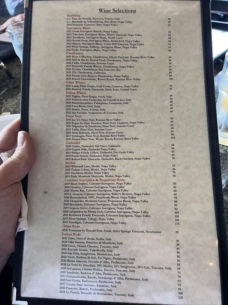 Il Posto Trattoria - Napa, CA menu_pic