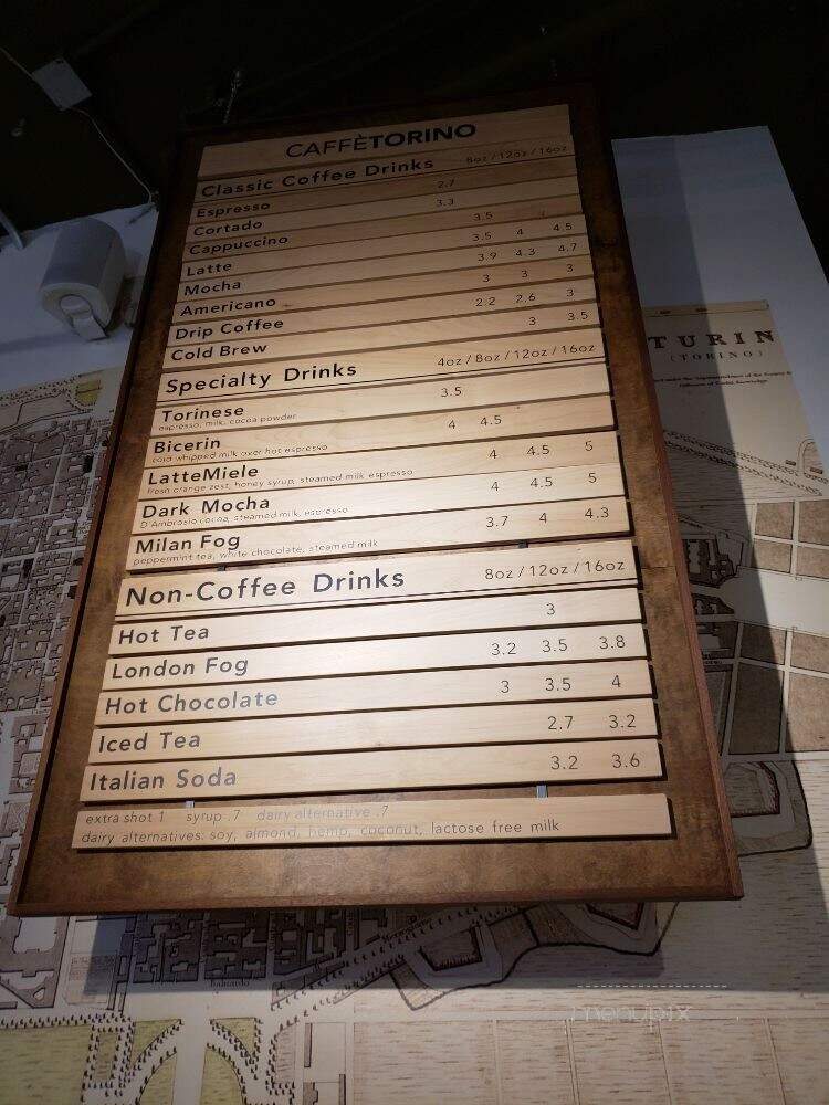Caffe Torino - Seattle, WA menu_pic