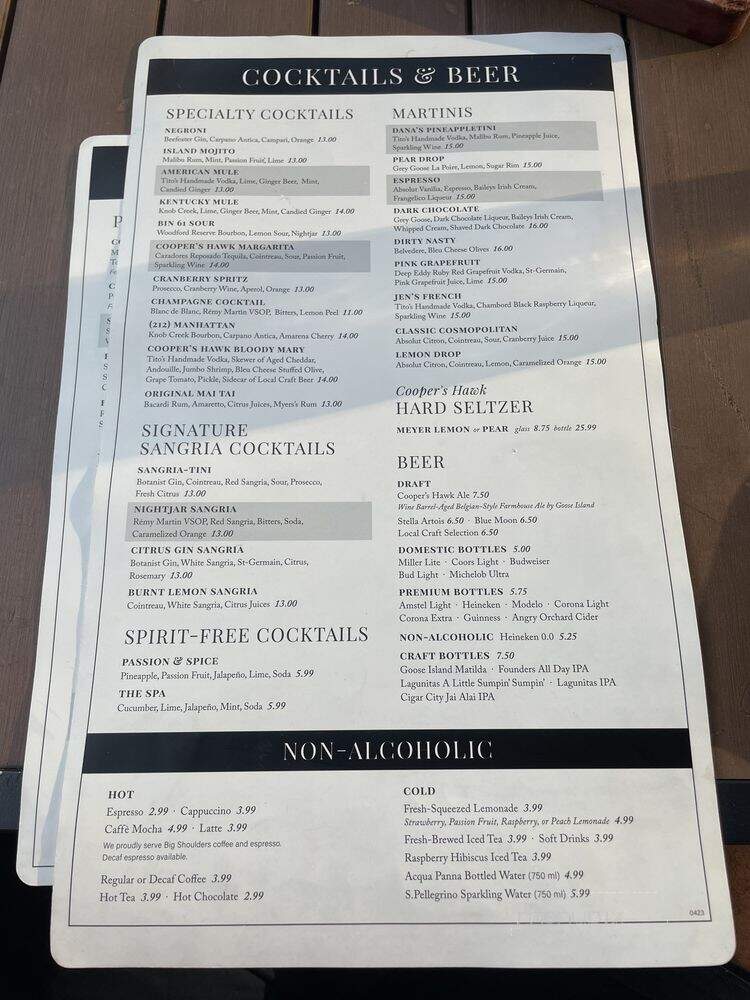 Cooper's Hawk Winery & Restaurant - Columbus, OH menu_pic