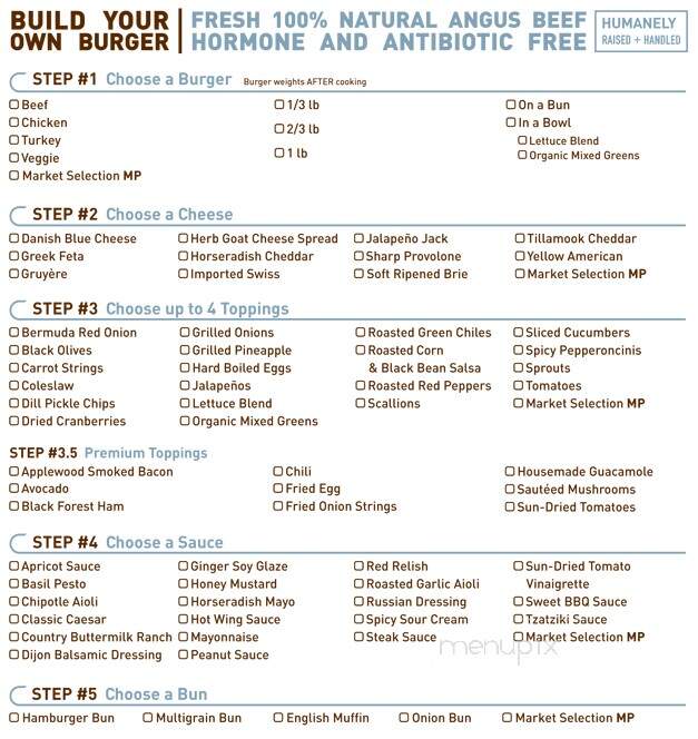 The Counter Custom Built Burgers - Miami, FL menu_pic