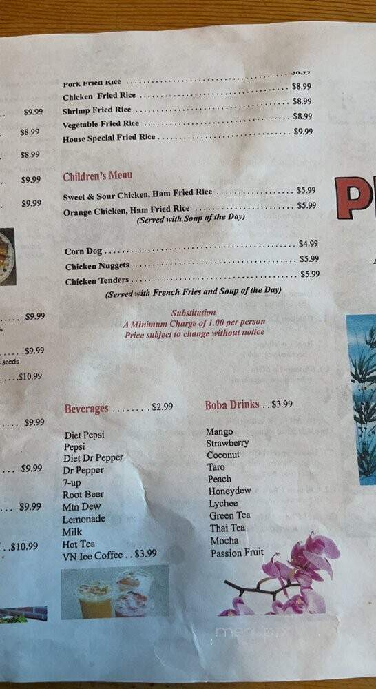 Pho Garden - Pleasant Grove, UT menu_pic