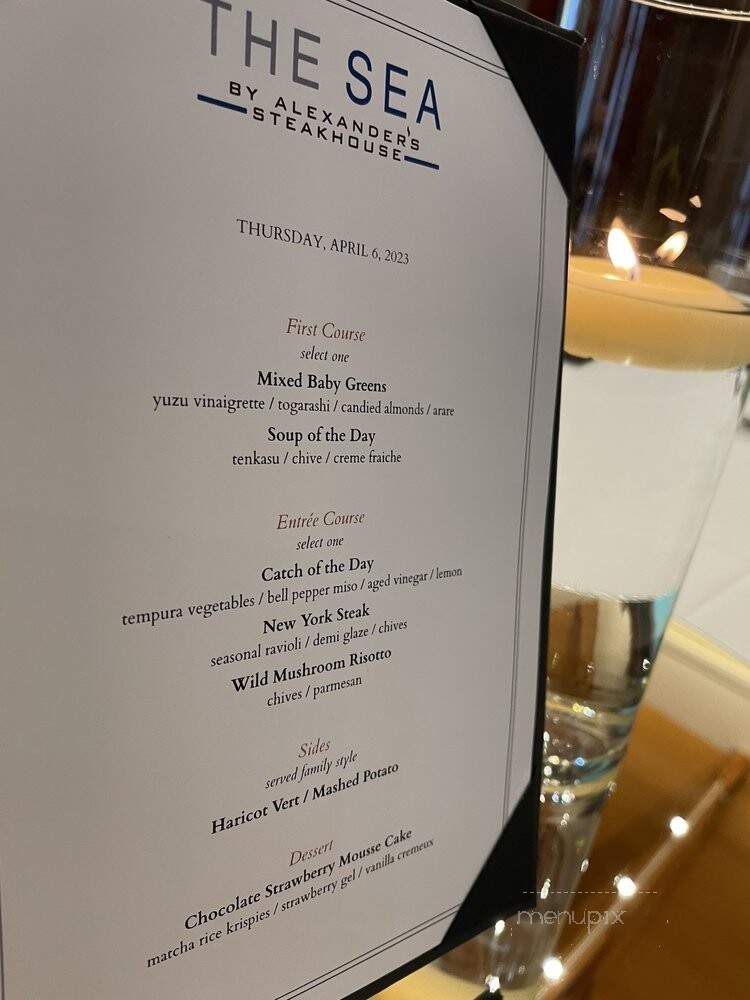 The Sea by Alexanders Steakhouse - Palo Alto, CA menu_pic