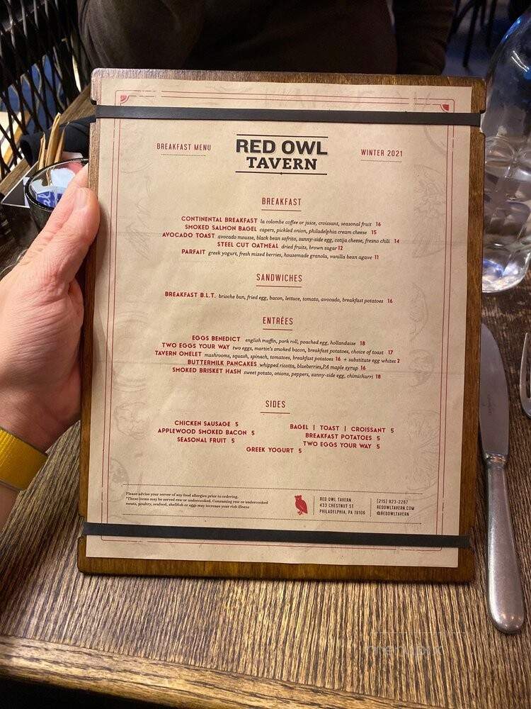 Red Owl Tavern - Philadelphia, PA menu_pic