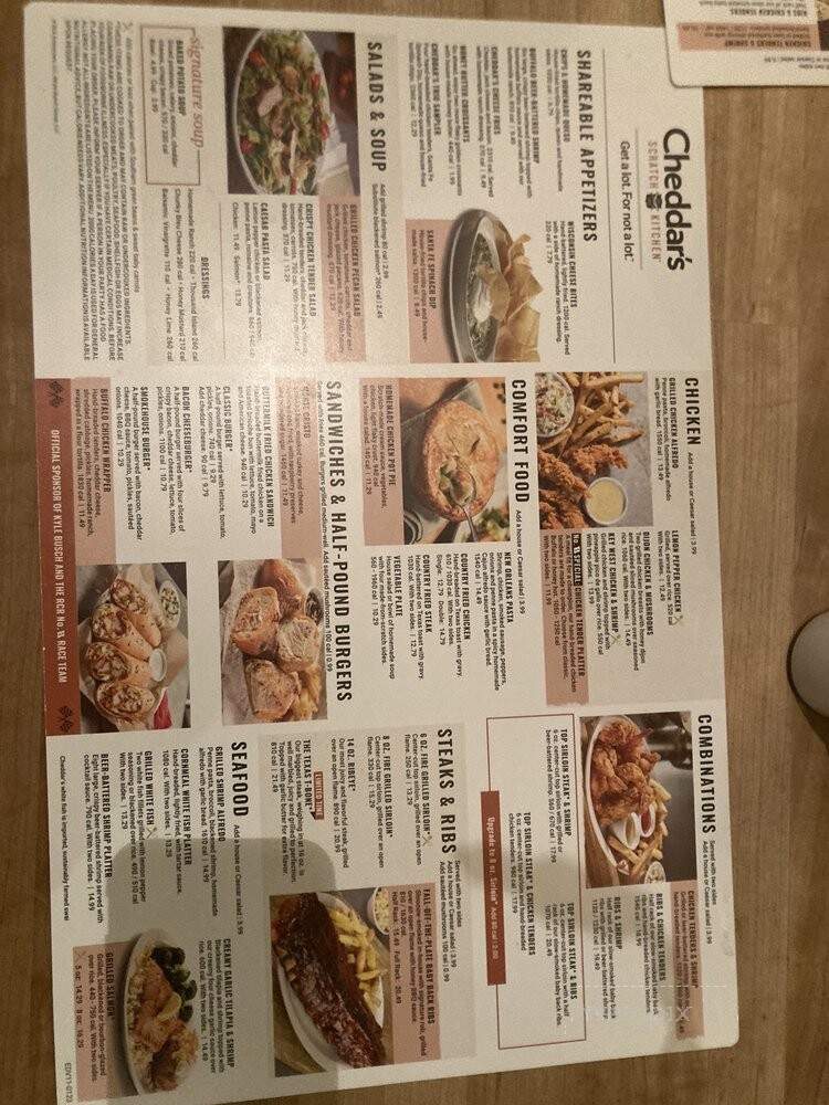 Cheddar's - Beckley, WV menu_pic