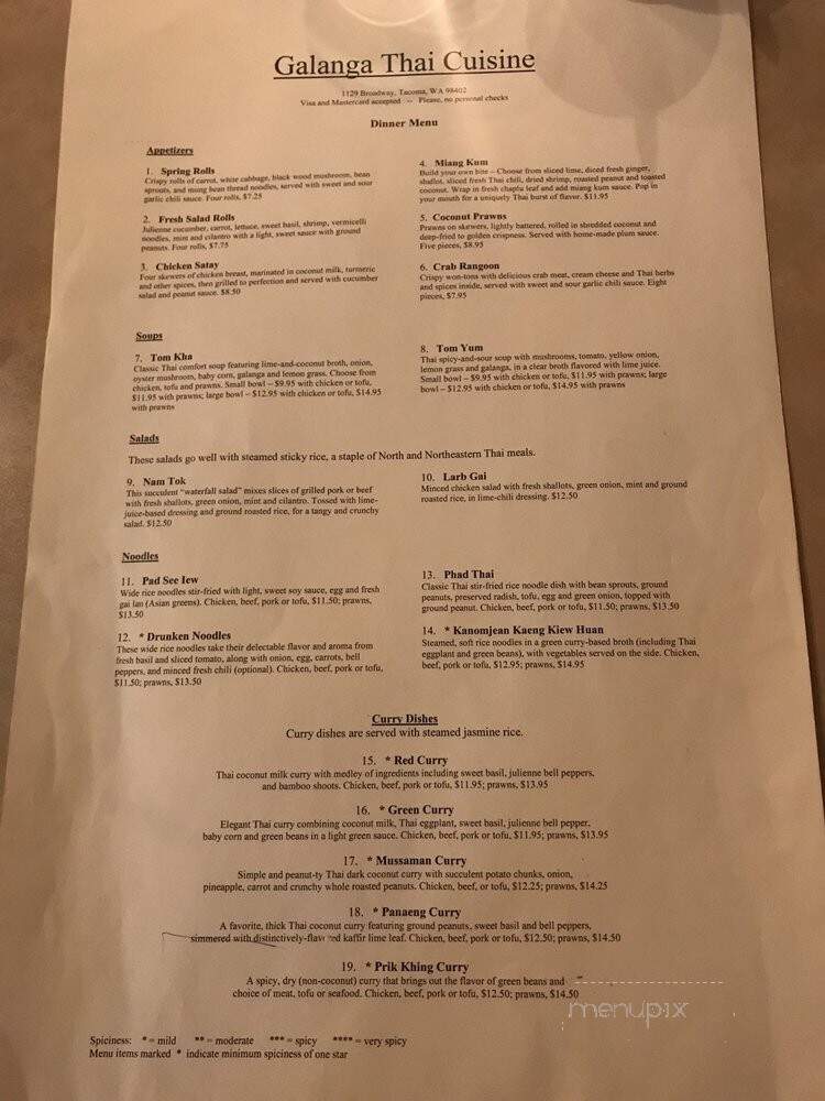 Mae Sumrun Thai Cuisine - Tacoma, WA menu_pic