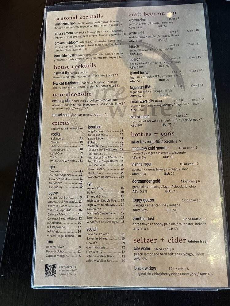 Flour + Wine - Glen Ellyn, IL menu_pic