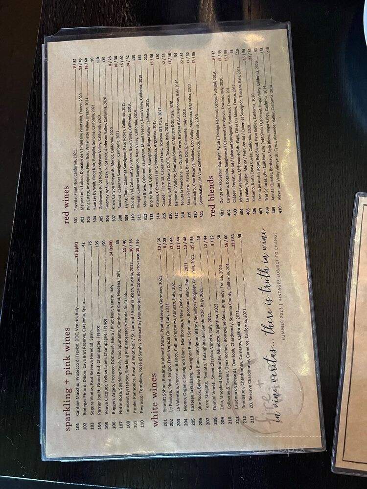 Flour + Wine - Glen Ellyn, IL menu_pic