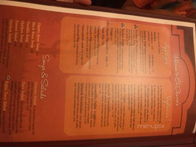 El Charro Authentic Mexican Cuisine - Lexington, KY menu_pic