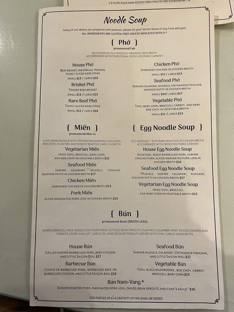 Little Saigon - Brunswick, ME menu_pic