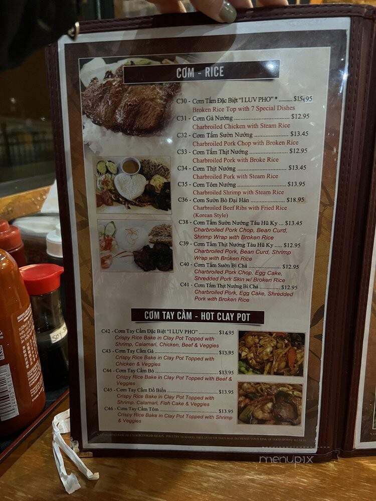 I Luv Pho - Duluth, GA menu_pic