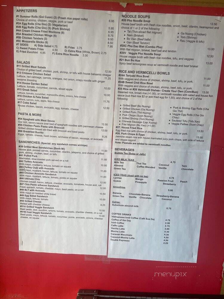 Beany's Cafe - Pasadena, CA menu_pic