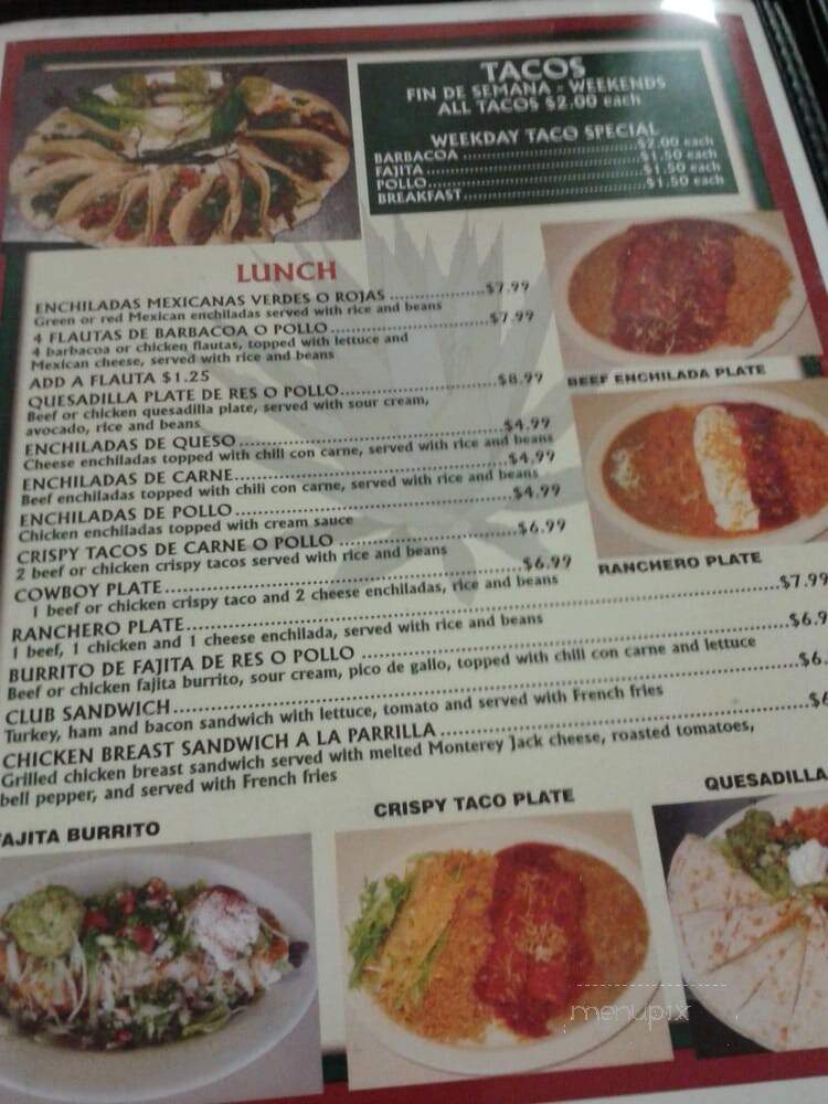 Barbacoa Agave - Dallas, TX menu_pic