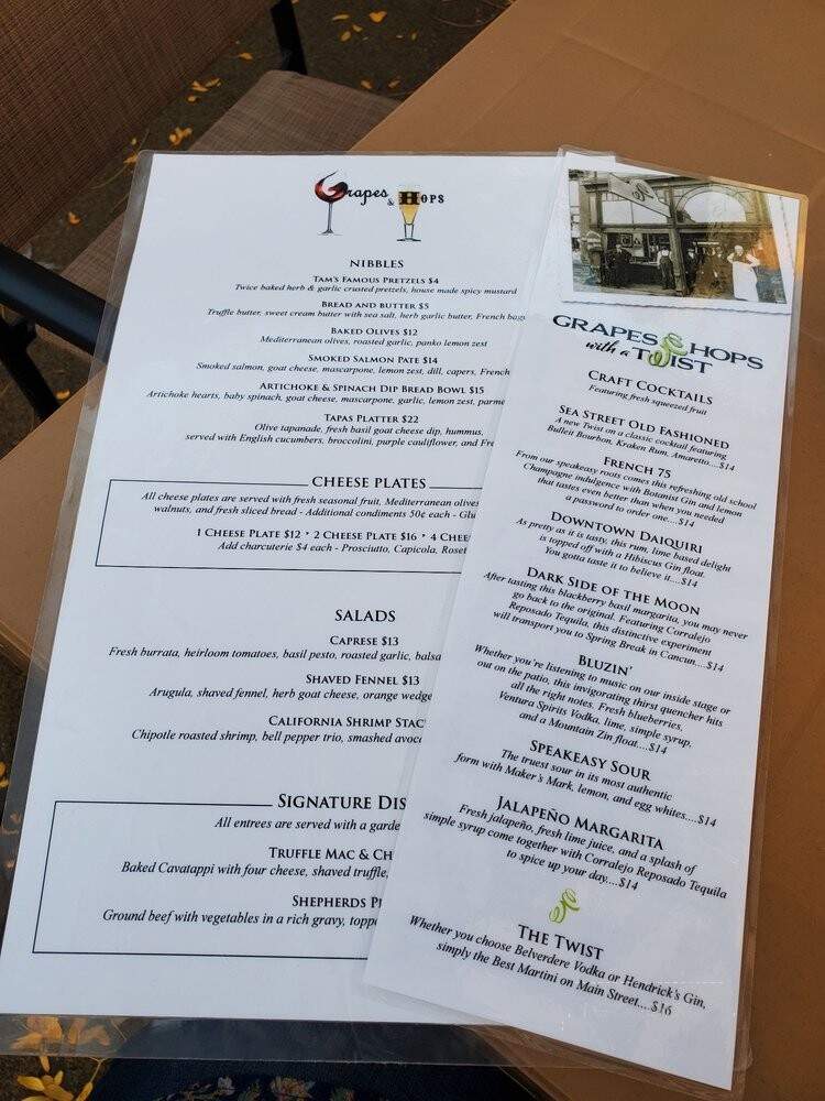 Grapes and Hops - Ventura, CA menu_pic
