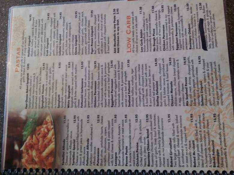 Amante Pizza Pasta - Puyallup, WA menu_pic