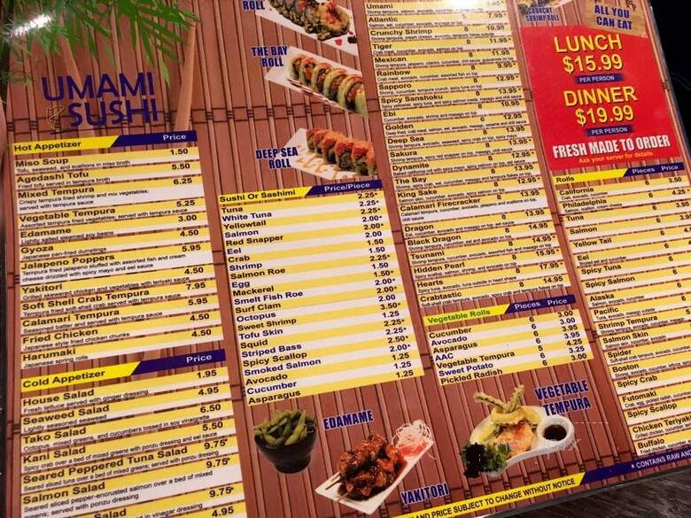 Umami Sushi - Chicago, IL menu_pic