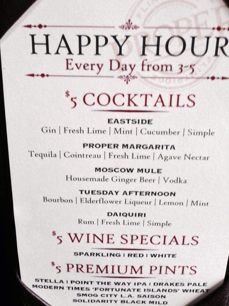 The Flntridge Proper - La Canada Flintridge, CA menu_pic