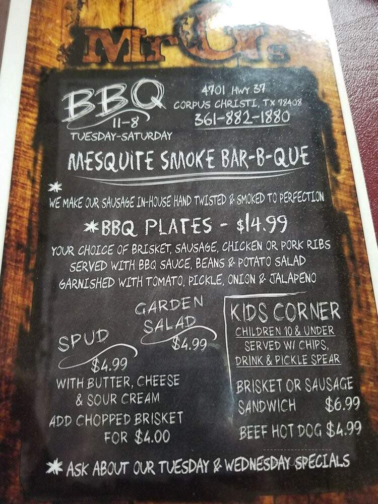Mr. G's - Corpus Christi, TX menu_pic