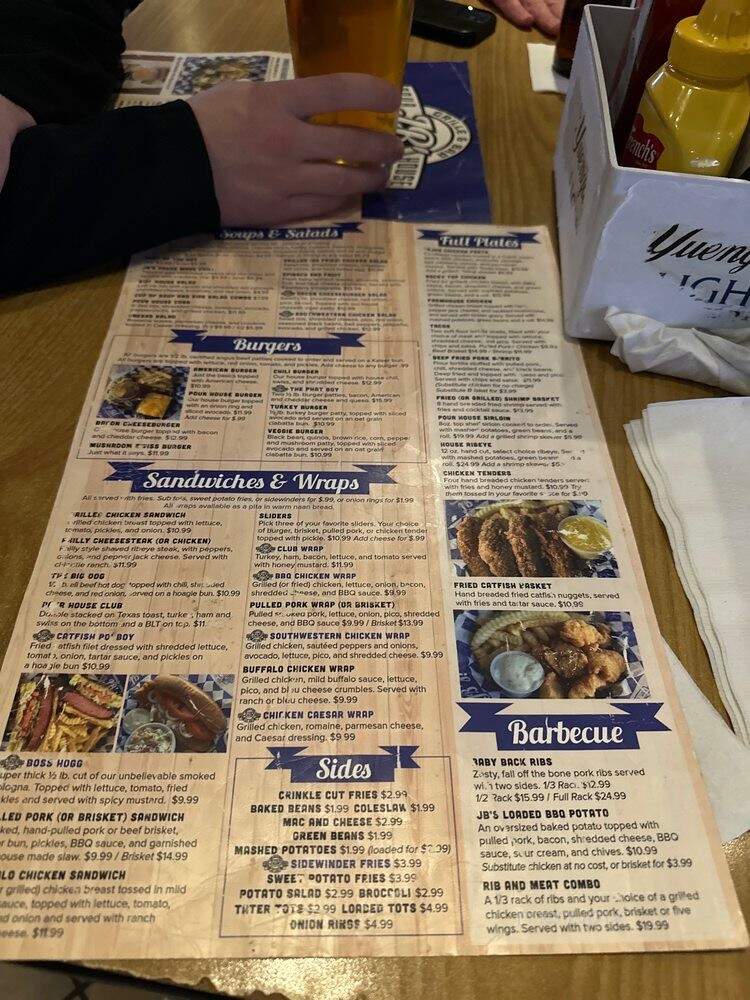JB's Pour House Grill & Bar - Nashville, TN menu_pic