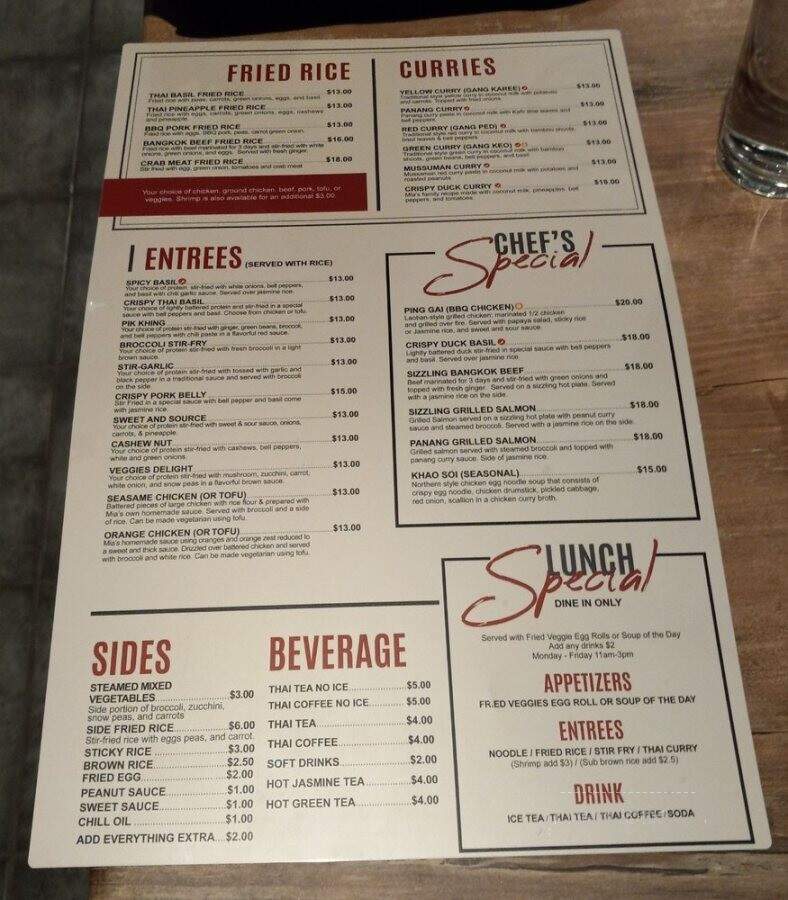 Sakhuu Thai Cuisine - Dallas, TX menu_pic