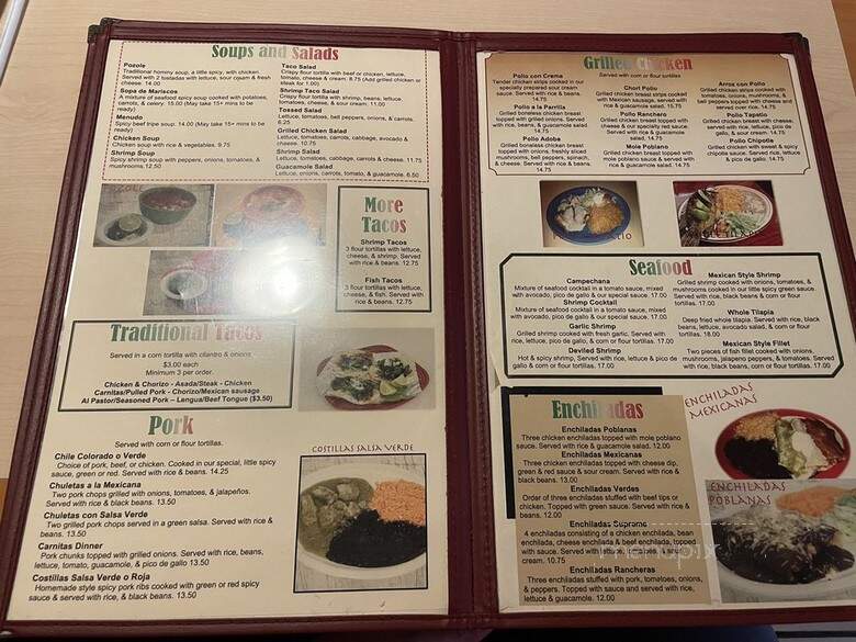 El Tapatia - Rock Hill, SC menu_pic