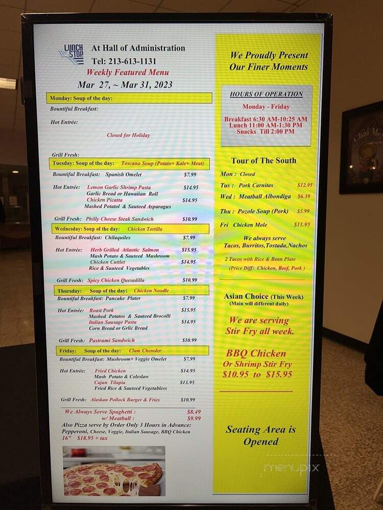 Lunchstop Cafe - Los Angeles, CA menu_pic