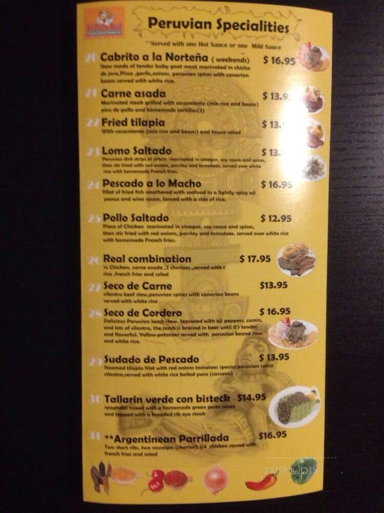 El Pollo Real Restaurant - Kensington, MD menu_pic