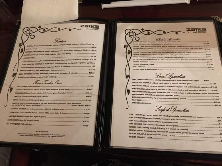 Zaika Indian Cuisine - Bakersfield, CA