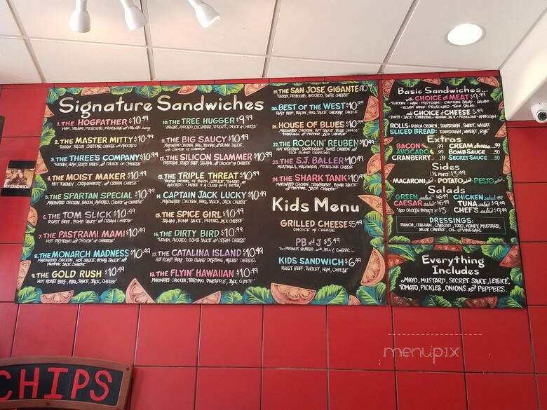 The Sandwich Spot - San Jose, CA menu_pic