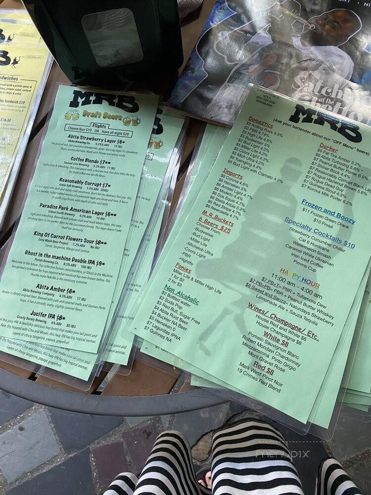Yo's at MRB's - New Orleans, LA menu_pic
