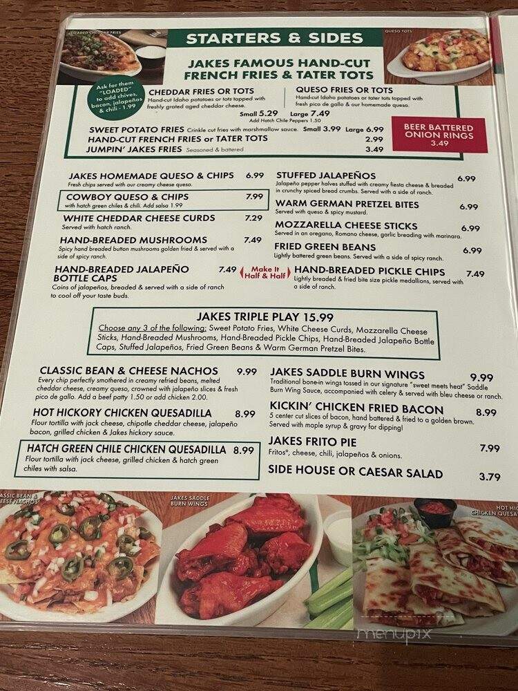 Jake's Burgers - Grapevine, TX menu_pic