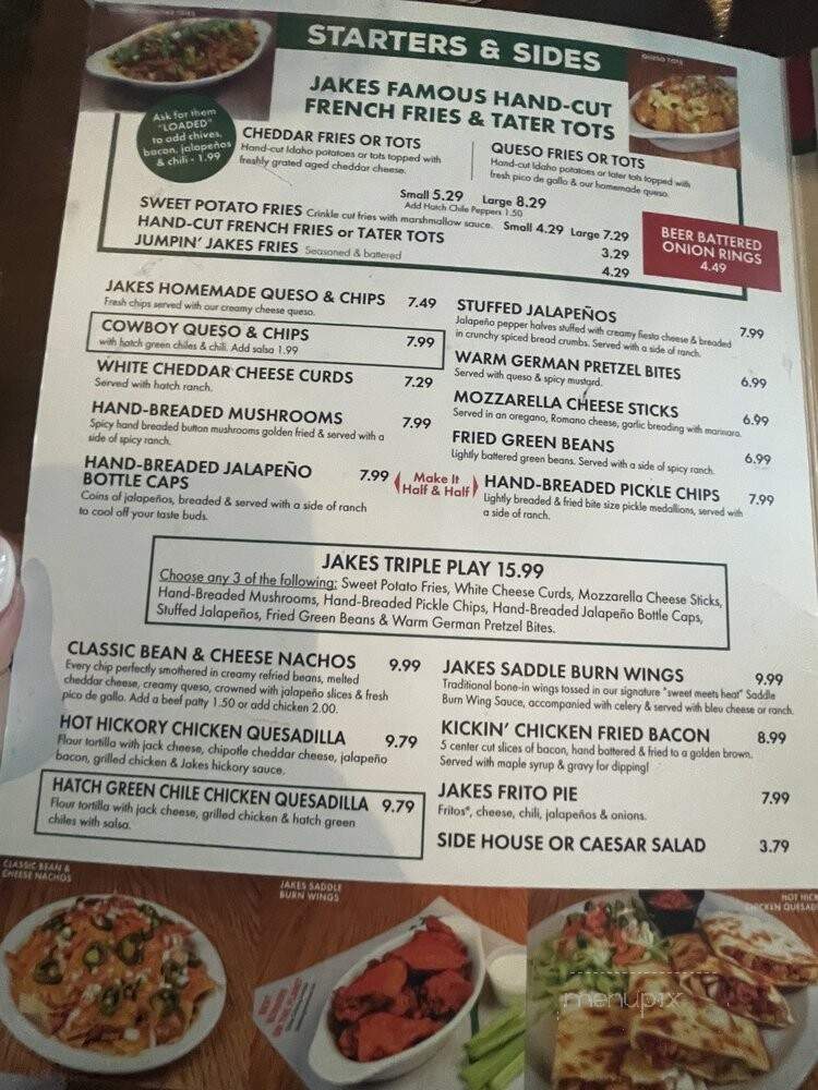 Jake's Burgers - Grapevine, TX menu_pic