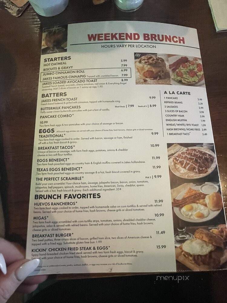 Jake's Burgers - Grapevine, TX menu_pic