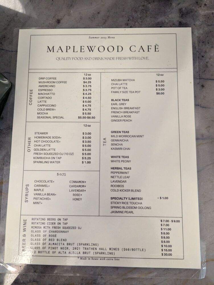 Maplewood Coffee Tea - Portland, OR