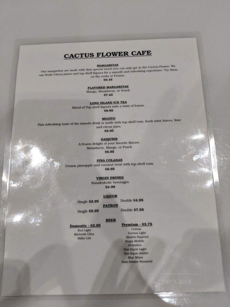 Cactus Flower Cafe - Dothan, AL menu_pic