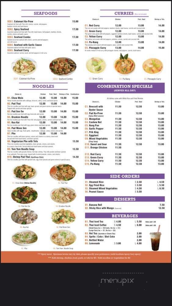 Teya Thai - North Hollywood, CA menu_pic