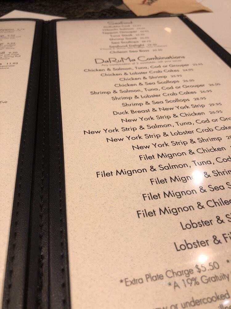 Daruma Japenese Rest. - Sarasota, FL menu_pic
