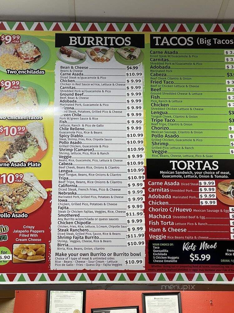 Abelardo's - West Des Moines, IA menu_pic