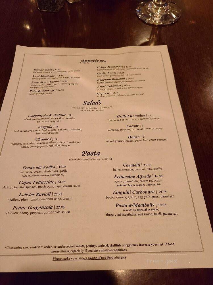 Andini's Pizza Bar Grill - Orange, CT menu_pic