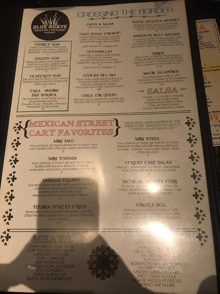 Blue Agave - Chicago, IL menu_pic