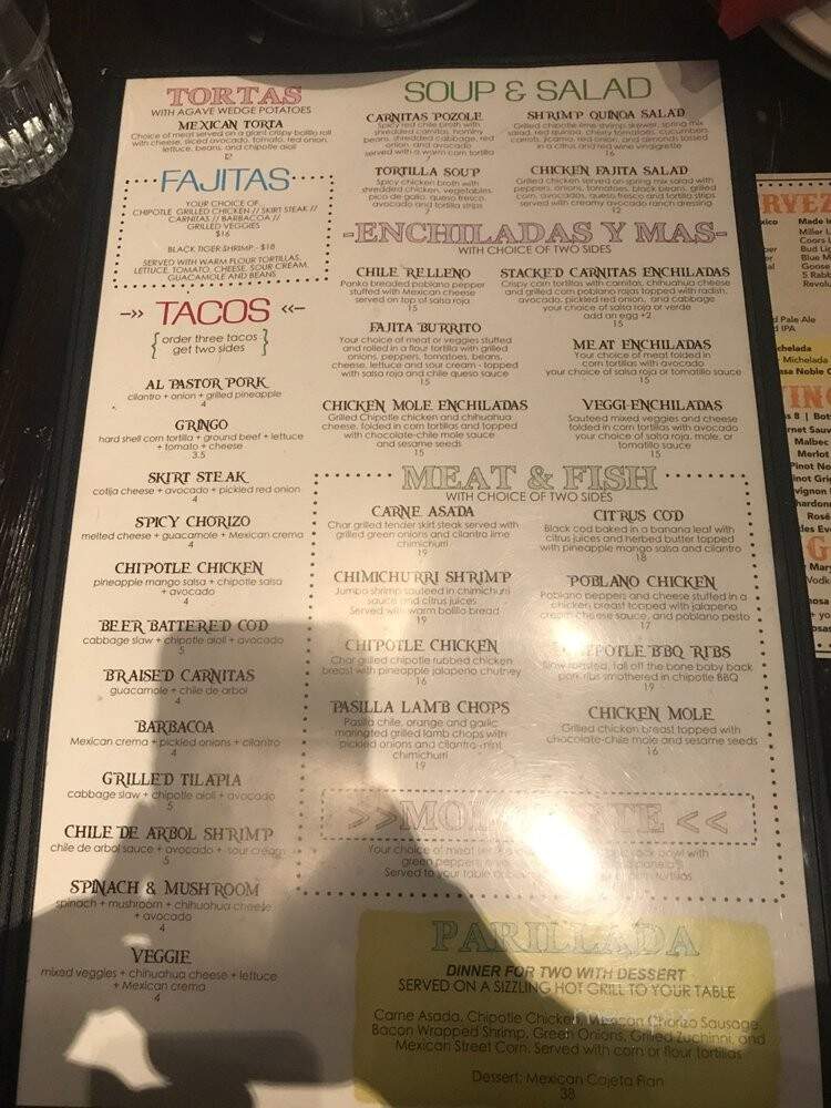 Blue Agave - Chicago, IL menu_pic