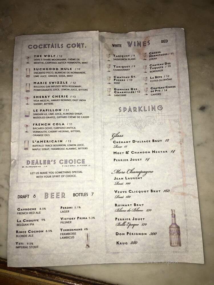 Pour Vous - Los Angeles, CA menu_pic