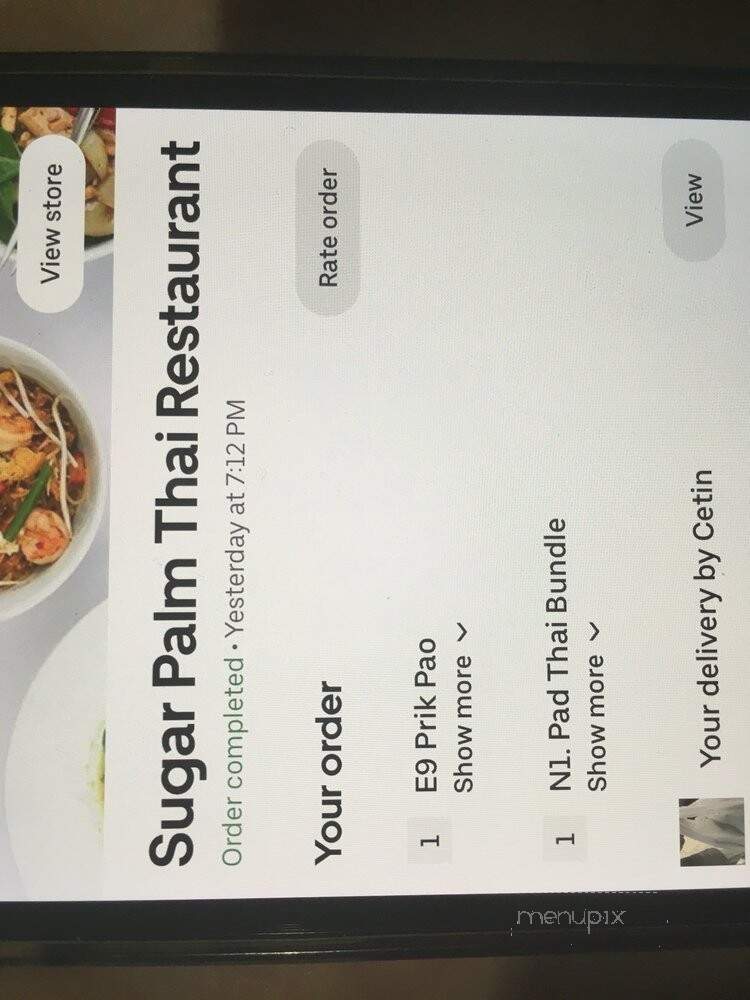 Sugar Palm Thai Restaurant - Alexandria, VA menu_pic