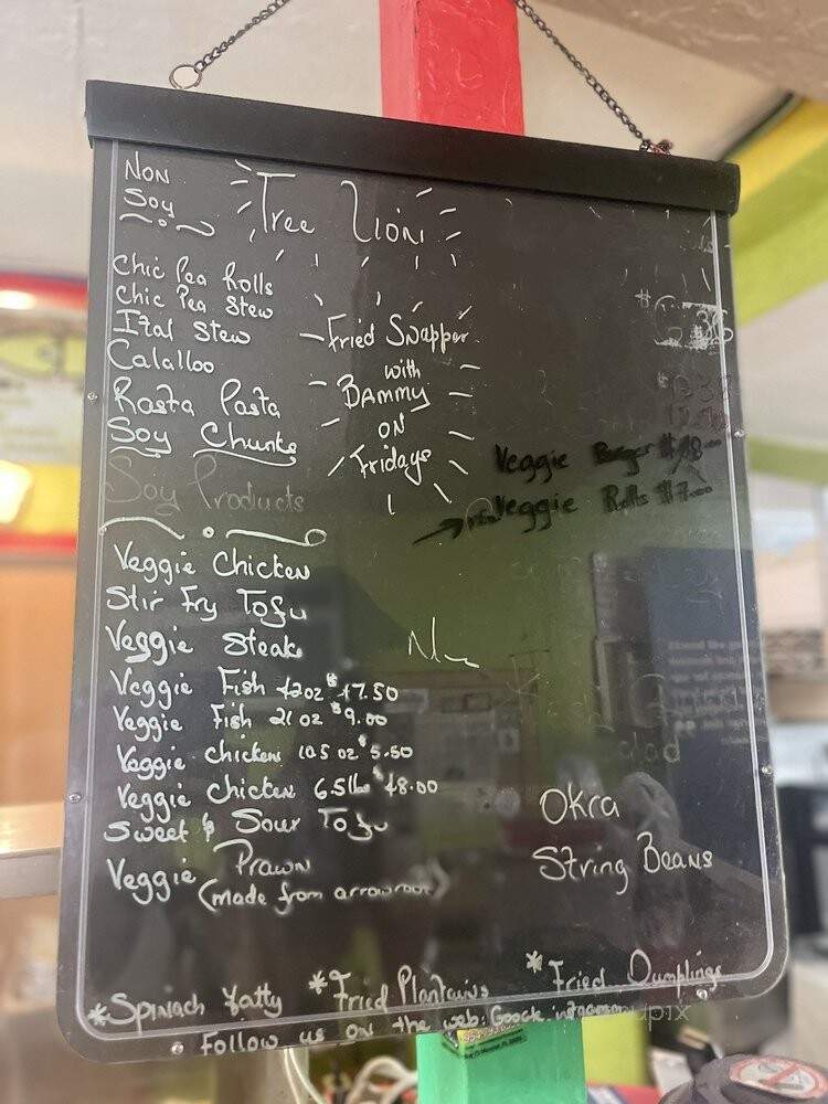 Tree Lions Restaurant - West Park, FL menu_pic
